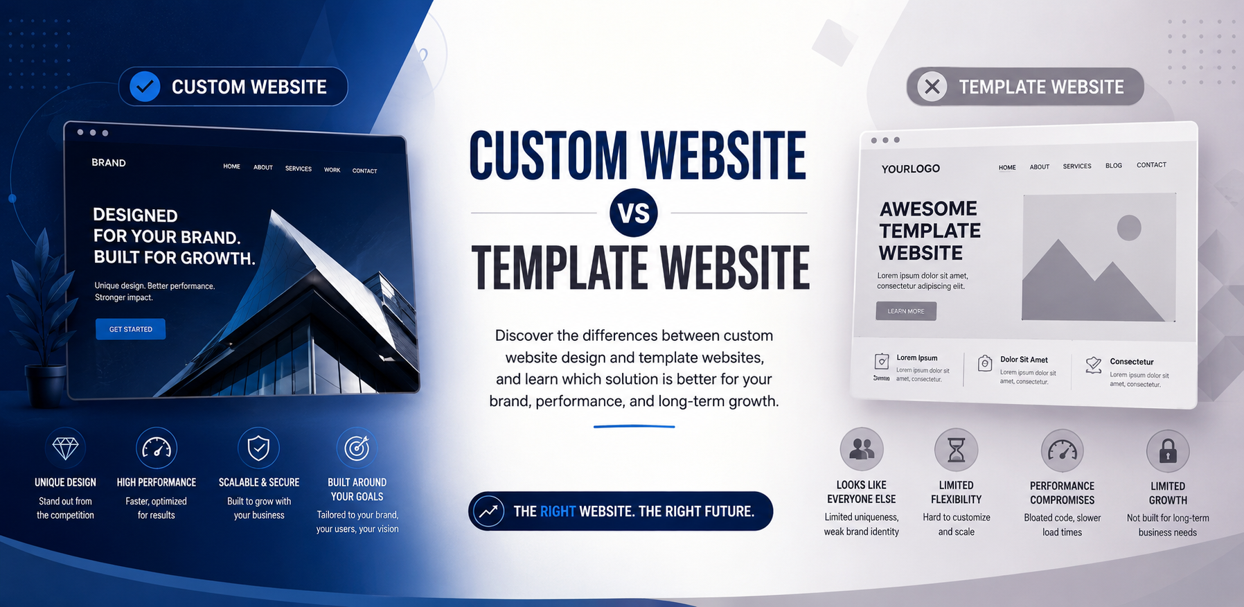 Custom Website vs Template Website :